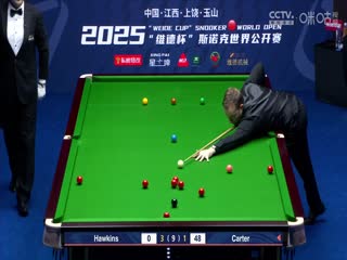 斯诺克玉山世界公开赛四分之一决赛 阿里·卡特5-4巴里·霍金斯 20250227
