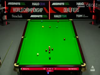 斯诺克世锦赛资格赛96进64 傅家俊8-1本·默滕斯（第一阶段） 20250410